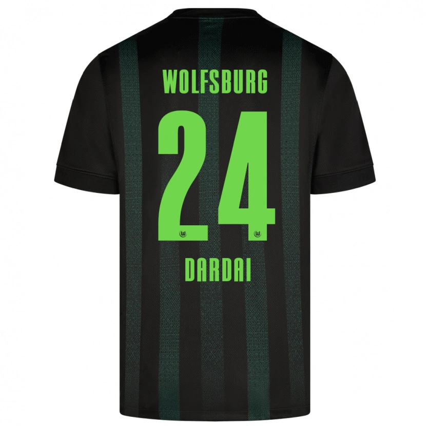 Danxen Niño Camiseta Bence Dárdai #24 Verde Oscuro 2ª Equipación 2024/25 La Camisa