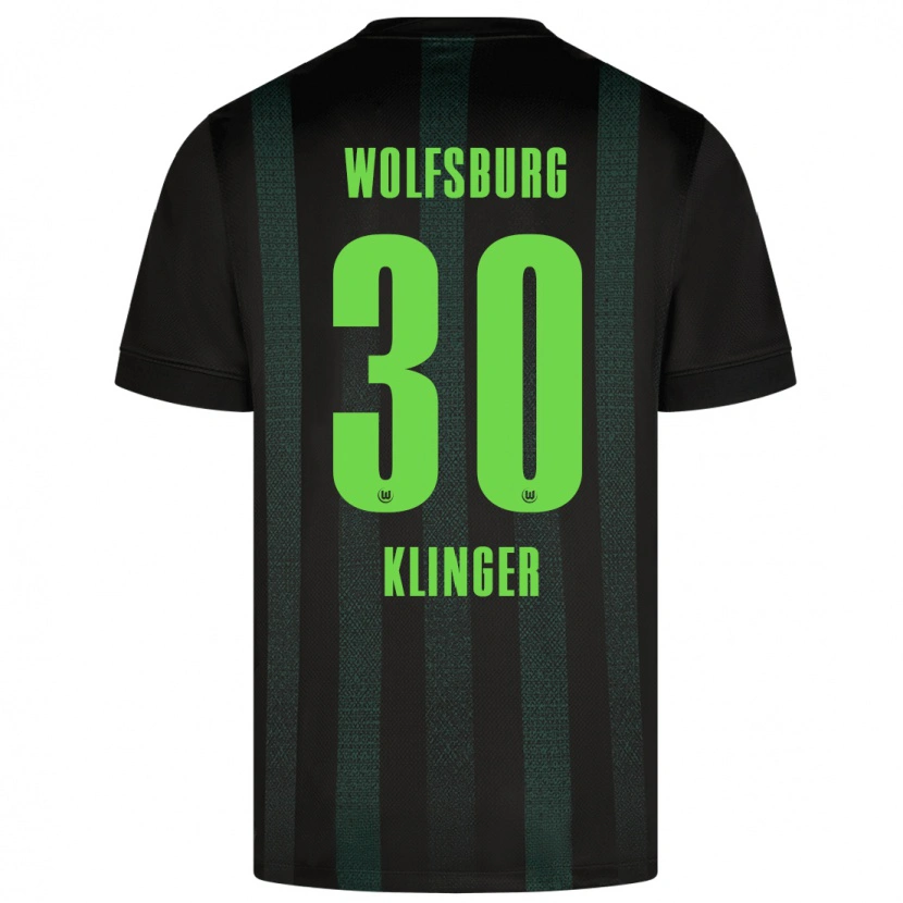 Danxen Niño Camiseta Niklas Klinger #30 Verde Oscuro 2ª Equipación 2024/25 La Camisa