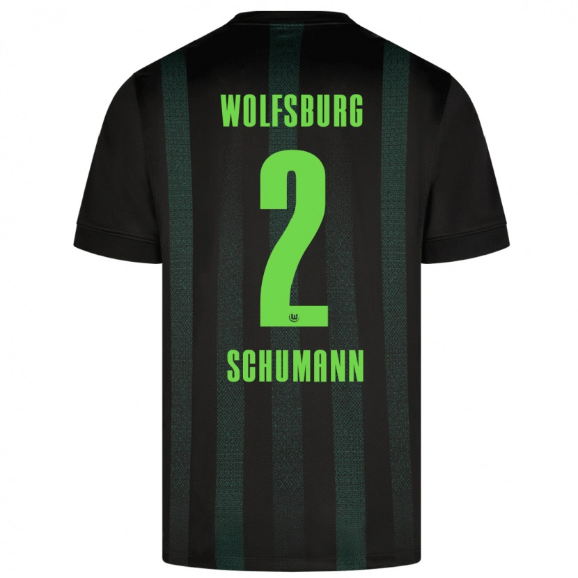 Danxen Niño Camiseta Anton Schumann #2 Verde Oscuro 2ª Equipación 2024/25 La Camisa