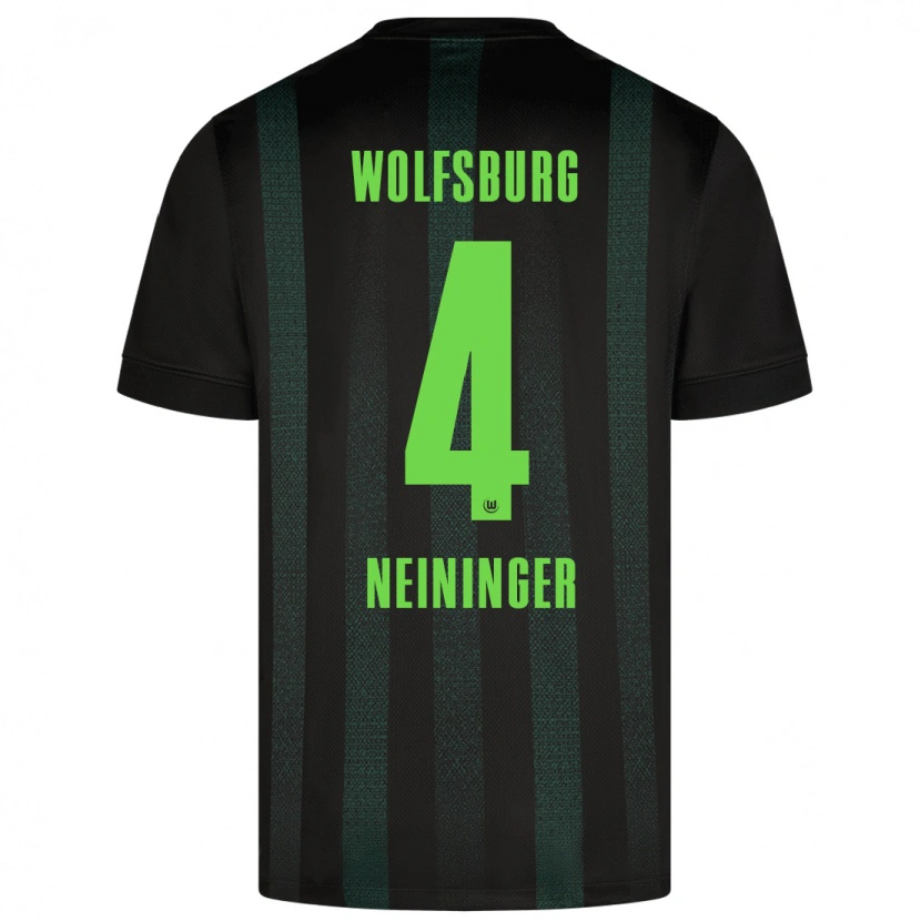 Danxen Niño Camiseta Till Neininger #4 Verde Oscuro 2ª Equipación 2024/25 La Camisa
