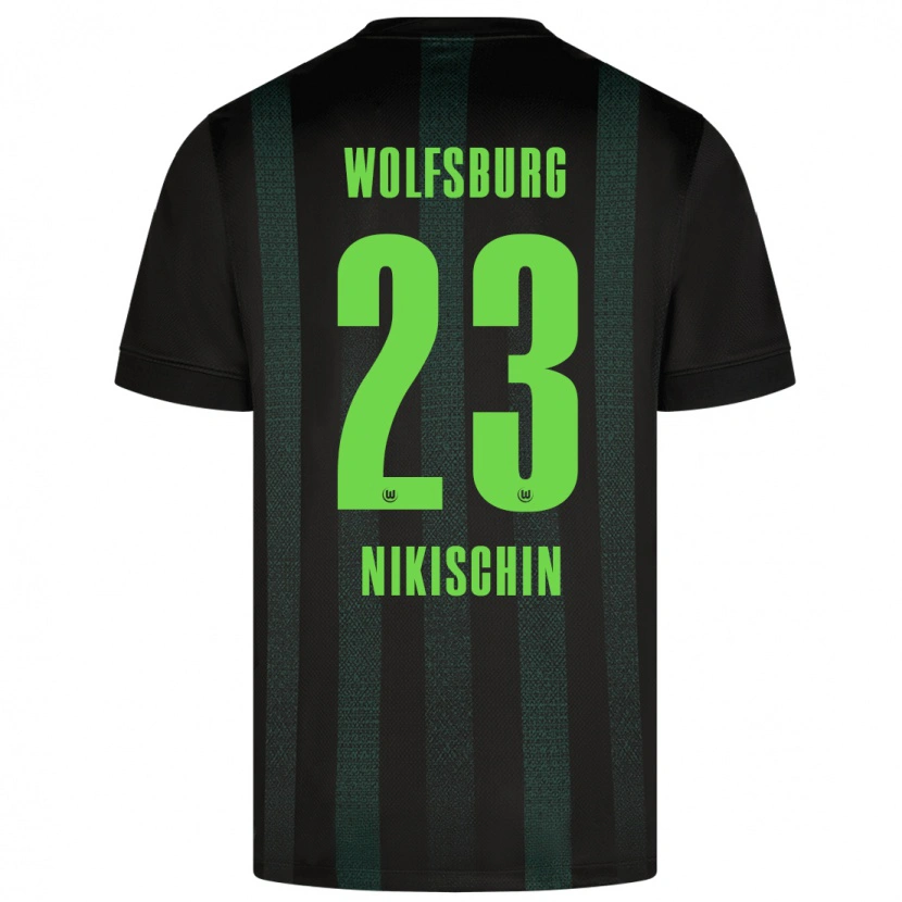 Danxen Niño Camiseta Adrian Nikischin #23 Verde Oscuro 2ª Equipación 2024/25 La Camisa