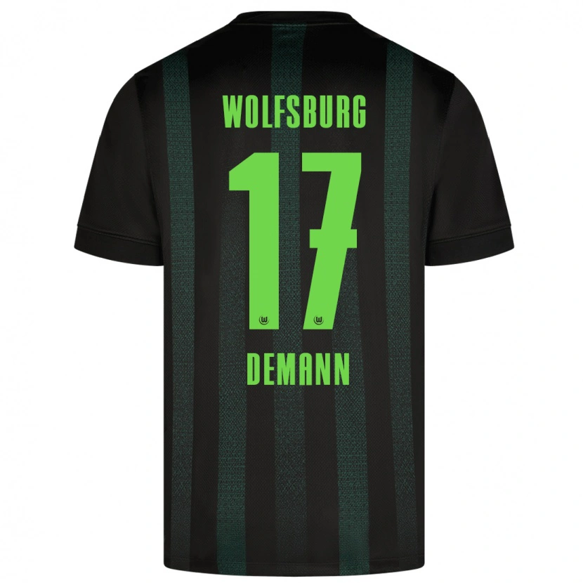 Danxen Niño Camiseta Kristin Demann #17 Verde Oscuro 2ª Equipación 2024/25 La Camisa