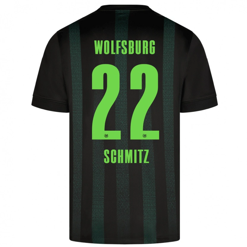 Danxen Niño Camiseta Lisa Schmitz #22 Verde Oscuro 2ª Equipación 2024/25 La Camisa