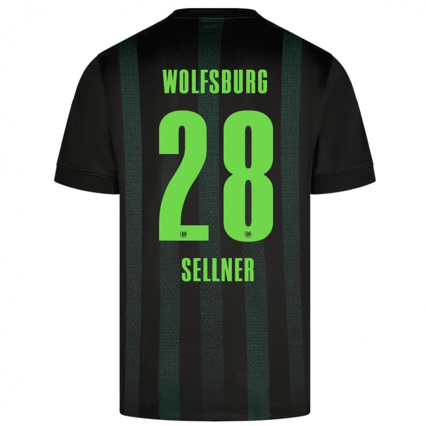 Danxen Niño Camiseta Tabea Sellner #28 Verde Oscuro 2ª Equipación 2024/25 La Camisa