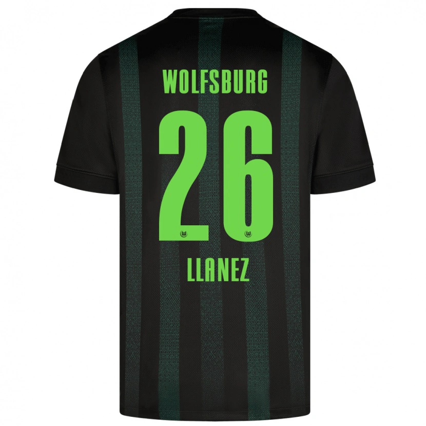 Danxen Niño Camiseta Ulysses Llanez #26 Verde Oscuro 2ª Equipación 2024/25 La Camisa