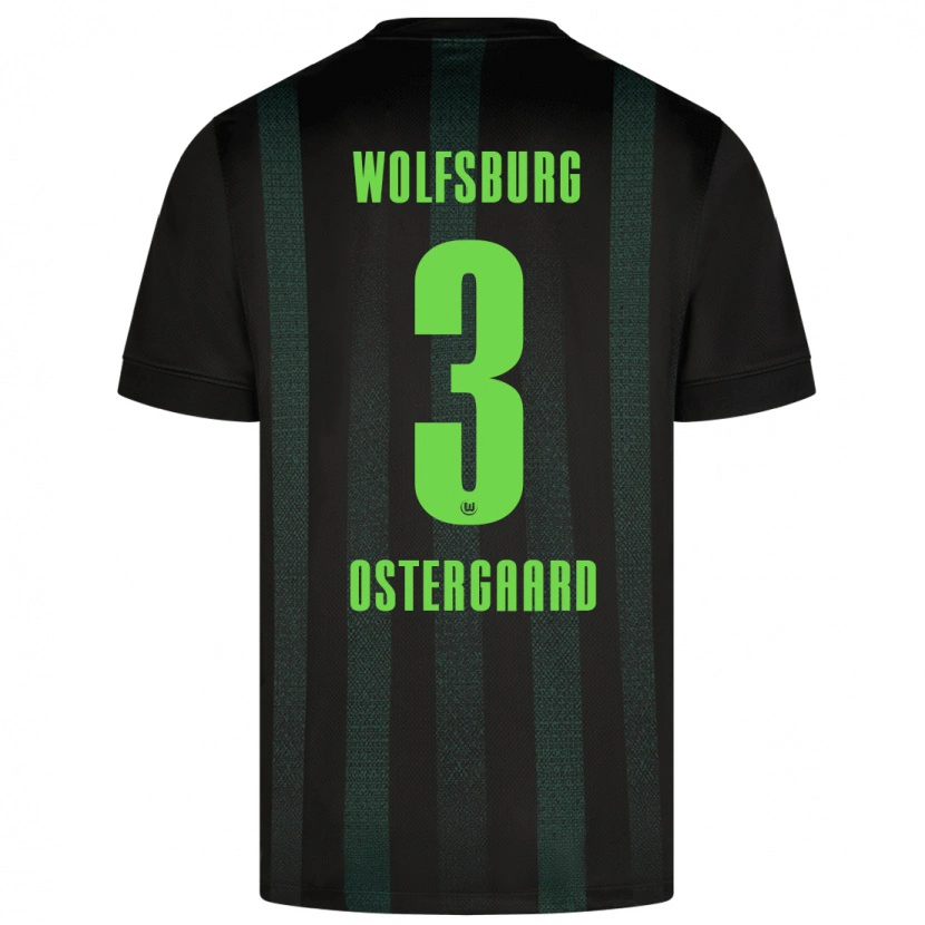 Danxen Niño Camiseta Christian Östergaard #3 Verde Oscuro 2ª Equipación 2024/25 La Camisa
