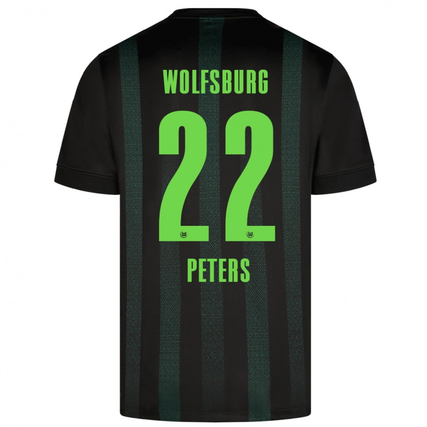 Danxen Niño Camiseta Laurin Peters #22 Verde Oscuro 2ª Equipación 2024/25 La Camisa