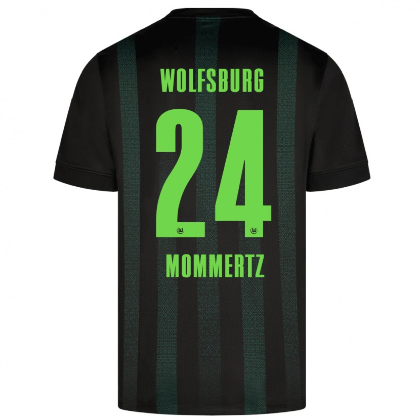 Danxen Niño Camiseta Benjamin Mommertz #24 Verde Oscuro 2ª Equipación 2024/25 La Camisa