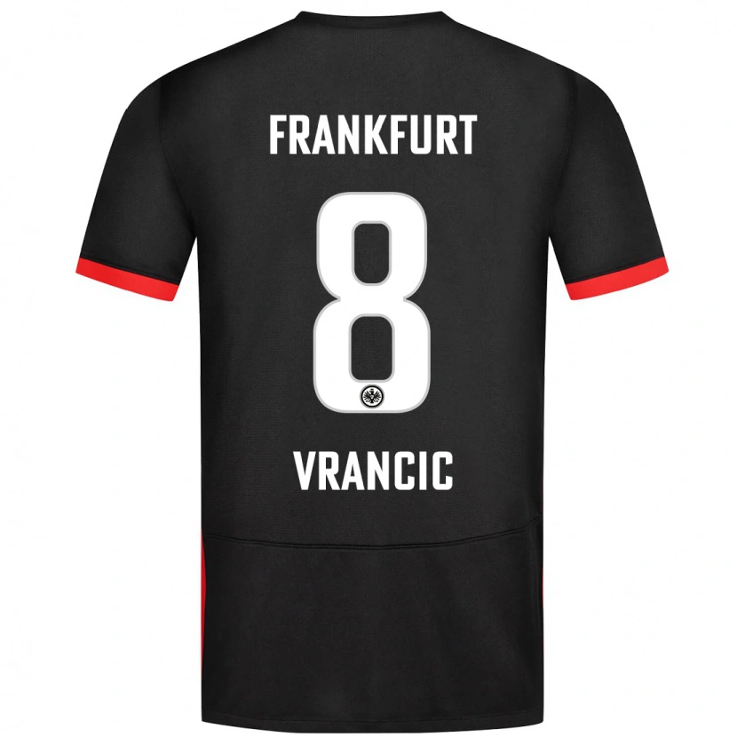 Danxen Niño Camiseta Mario Vrancic #8 Negro 2ª Equipación 2024/25 La Camisa