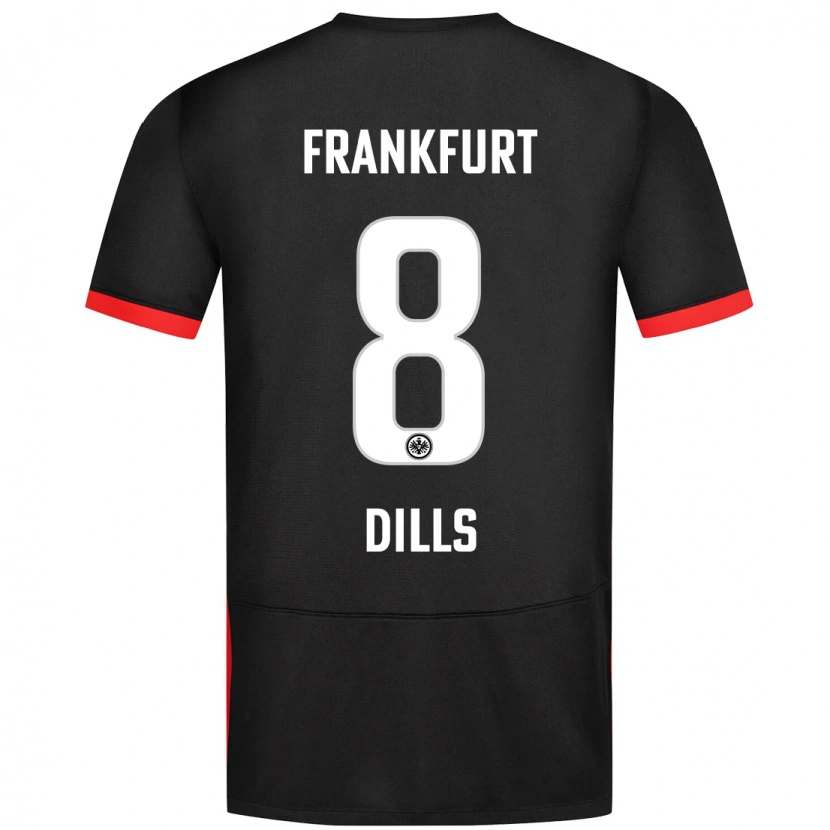 Danxen Niño Camiseta Marvin Dills #8 Negro 2ª Equipación 2024/25 La Camisa