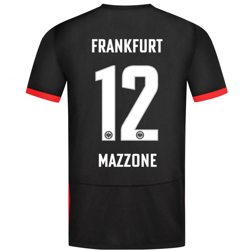 Danxen Niño Camiseta Matteo Mazzone #12 Negro 2ª Equipación 2024/25 La Camisa