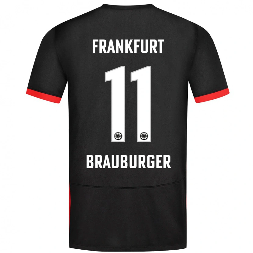 Danxen Niño Camiseta Maximilian Brauburger #11 Negro 2ª Equipación 2024/25 La Camisa