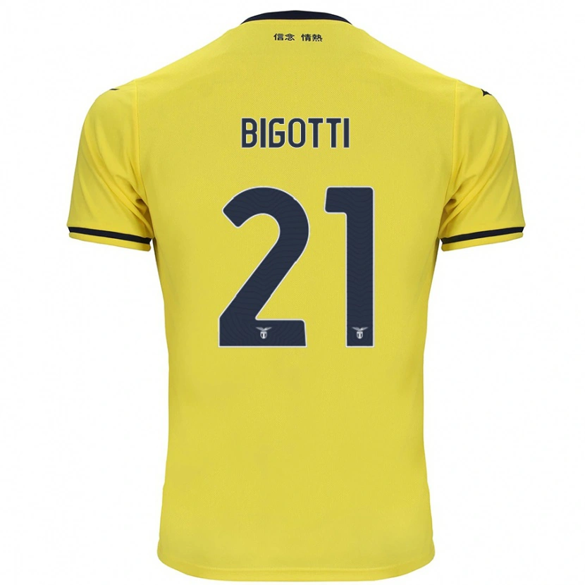 Danxen Niño Camiseta Massimo Bigotti #21 Amarillo 2ª Equipación 2024/25 La Camisa