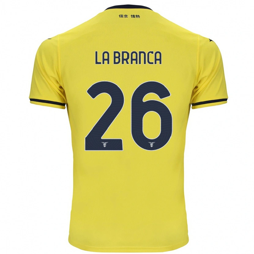 Danxen Niño Camiseta Ruggero La Branca #26 Amarillo 2ª Equipación 2024/25 La Camisa