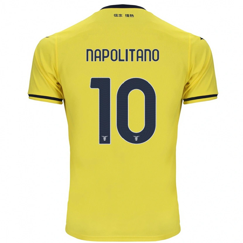 Danxen Niño Camiseta Luca Napolitano #10 Amarillo 2ª Equipación 2024/25 La Camisa
