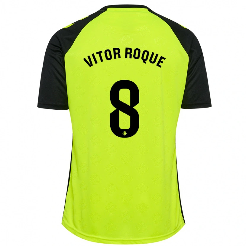 Danxen Hombre Camiseta Vitor Roque #8 Negro Rojo 2ª Equipación 2024/25 La Camisa