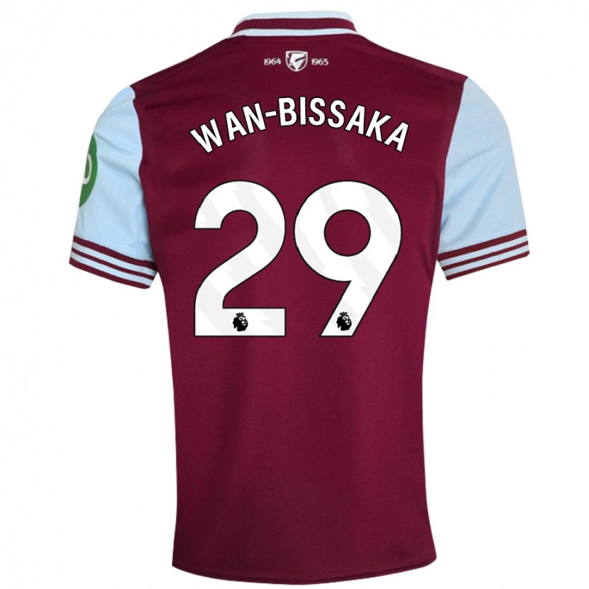 Danxen Hombre Camiseta Aaron Wan-Bissaka #29 Rojo Oscuro 1ª Equipación 2024/25 La Camisa