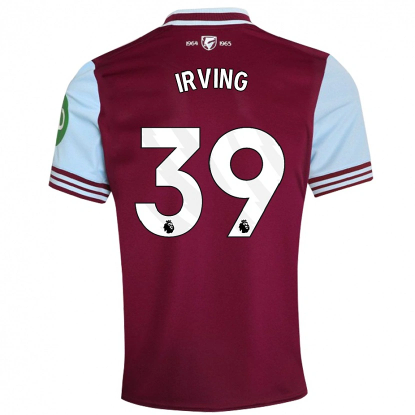 Danxen Hombre Camiseta Andy Irving #39 Rojo Oscuro 1ª Equipación 2024/25 La Camisa