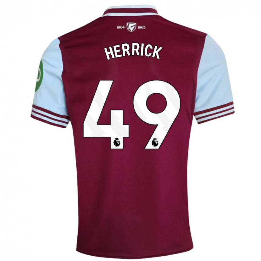 Danxen Hombre Camiseta Finlay Herrick #49 Rojo Oscuro 1ª Equipación 2024/25 La Camisa