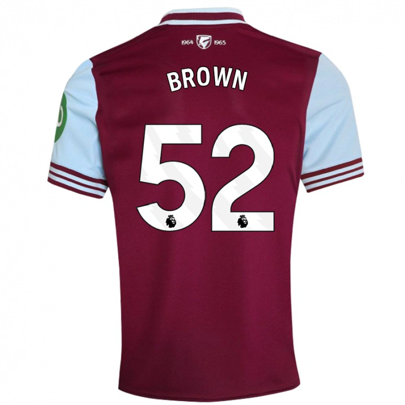 Danxen Hombre Camiseta Luis Brown #52 Rojo Oscuro 1ª Equipación 2024/25 La Camisa