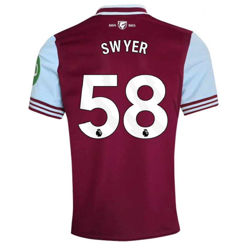 Danxen Hombre Camiseta Kamarai Swyer #58 Rojo Oscuro 1ª Equipación 2024/25 La Camisa