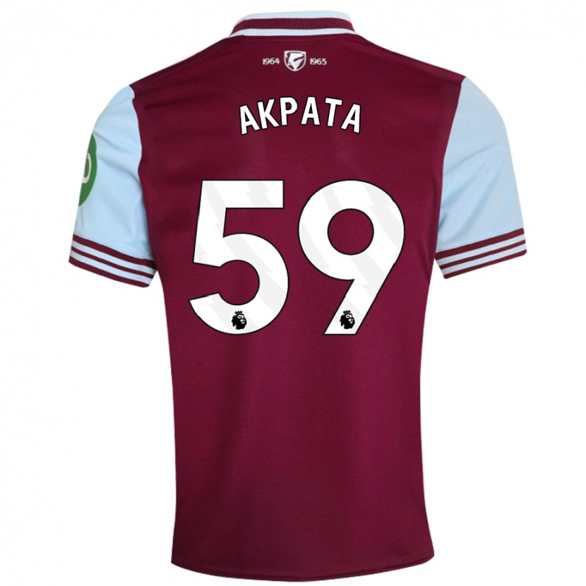 Danxen Hombre Camiseta Tyron Akpata #59 Rojo Oscuro 1ª Equipación 2024/25 La Camisa