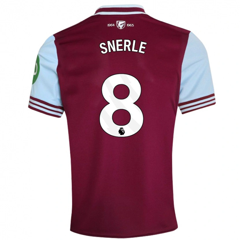 Danxen Hombre Camiseta Emma Snerle #8 Rojo Oscuro 1ª Equipación 2024/25 La Camisa