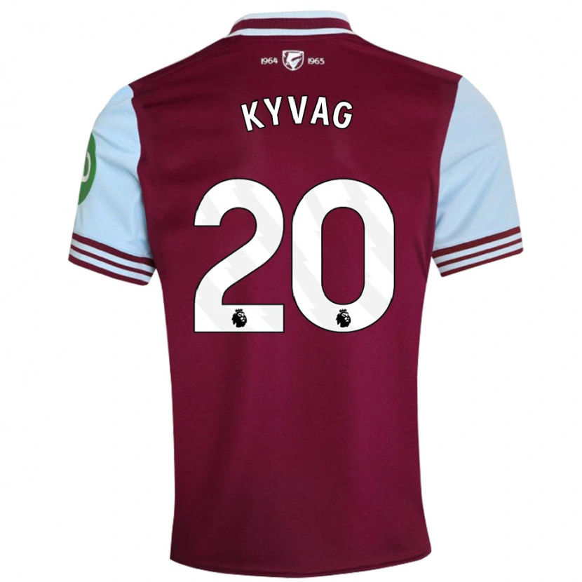 Danxen Hombre Camiseta Thea Kyvag #20 Rojo Oscuro 1ª Equipación 2024/25 La Camisa