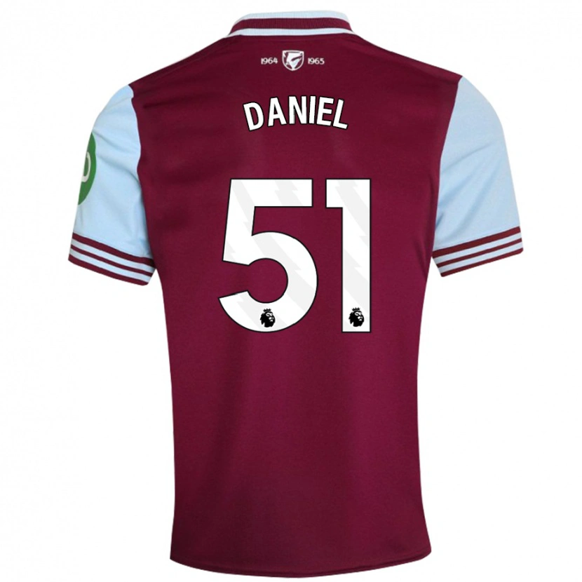 Danxen Hombre Camiseta Daniel Chesters #51 Rojo Oscuro 1ª Equipación 2024/25 La Camisa