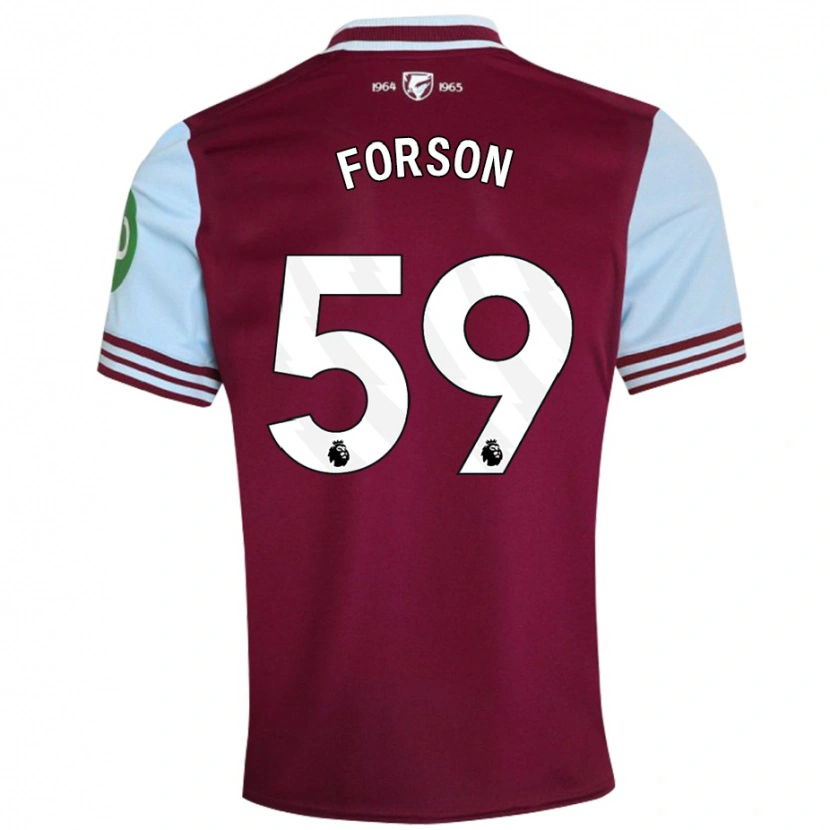 Danxen Hombre Camiseta Keenan Forson #59 Rojo Oscuro 1ª Equipación 2024/25 La Camisa