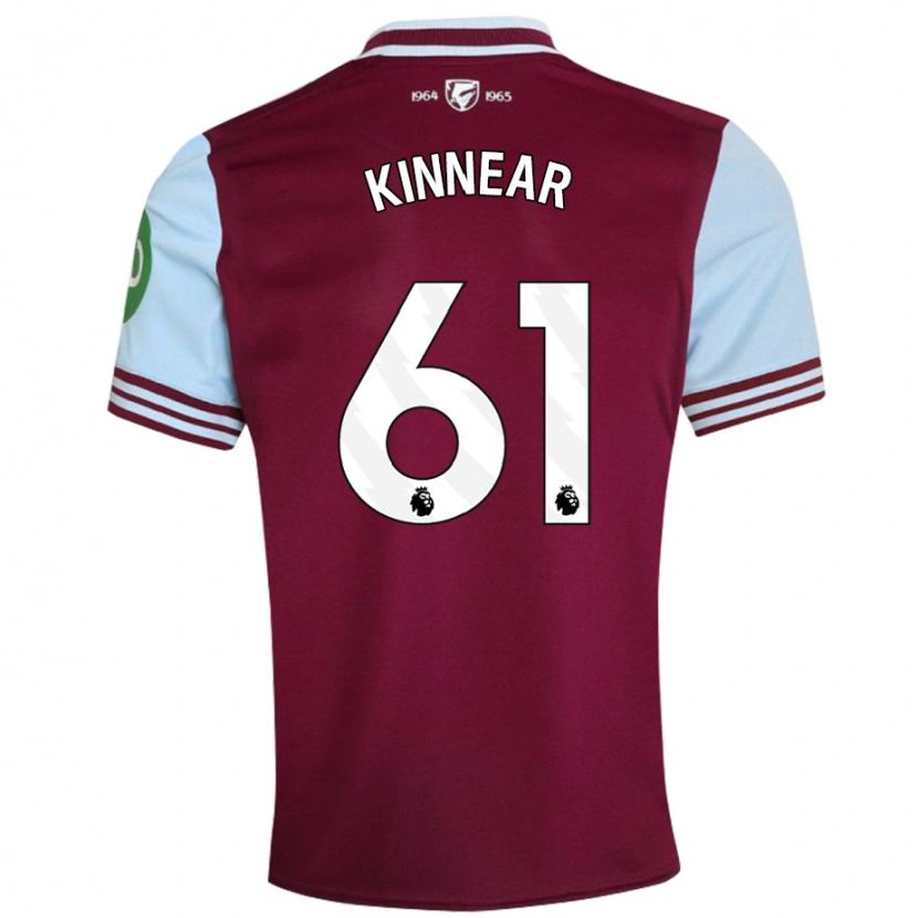 Danxen Hombre Camiseta Brian Kinnear #61 Rojo Oscuro 1ª Equipación 2024/25 La Camisa