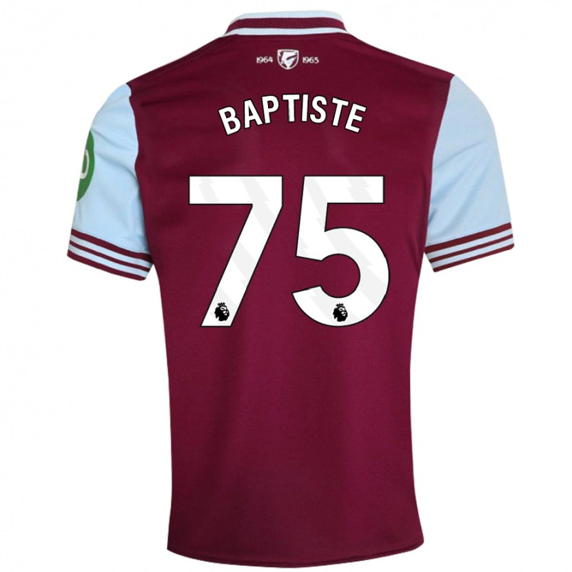 Danxen Hombre Camiseta Jamal Baptiste #75 Rojo Oscuro 1ª Equipación 2024/25 La Camisa