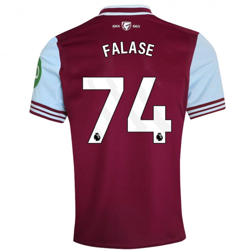 Danxen Hombre Camiseta Asher Falase #74 Rojo Oscuro 1ª Equipación 2024/25 La Camisa