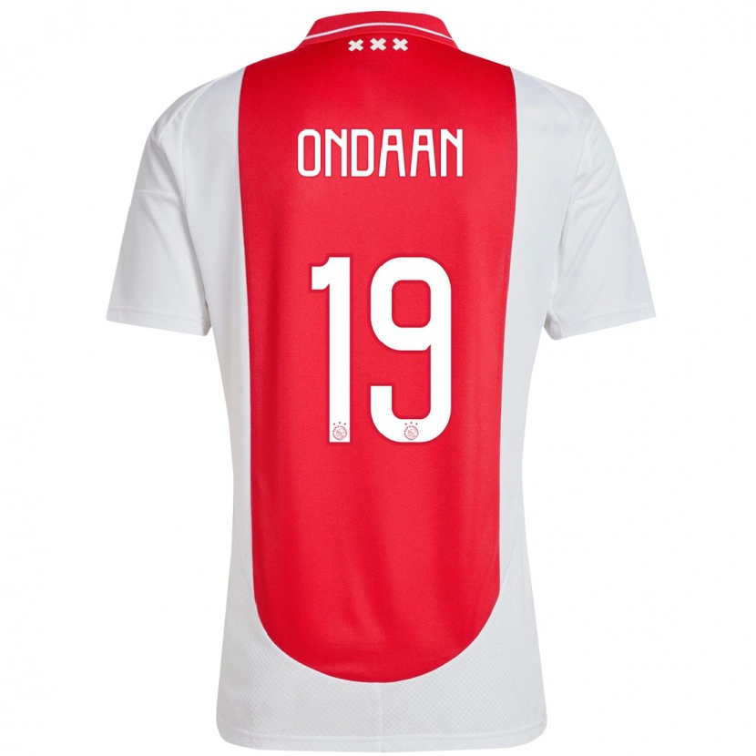 Danxen Hombre Camiseta Terell Ondaan #19 Rojo Blanco 1ª Equipación 2024/25 La Camisa
