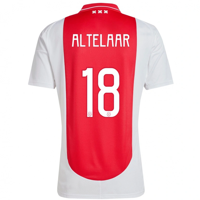 Danxen Hombre Camiseta Jamie Altelaar #18 Rojo Blanco 1ª Equipación 2024/25 La Camisa