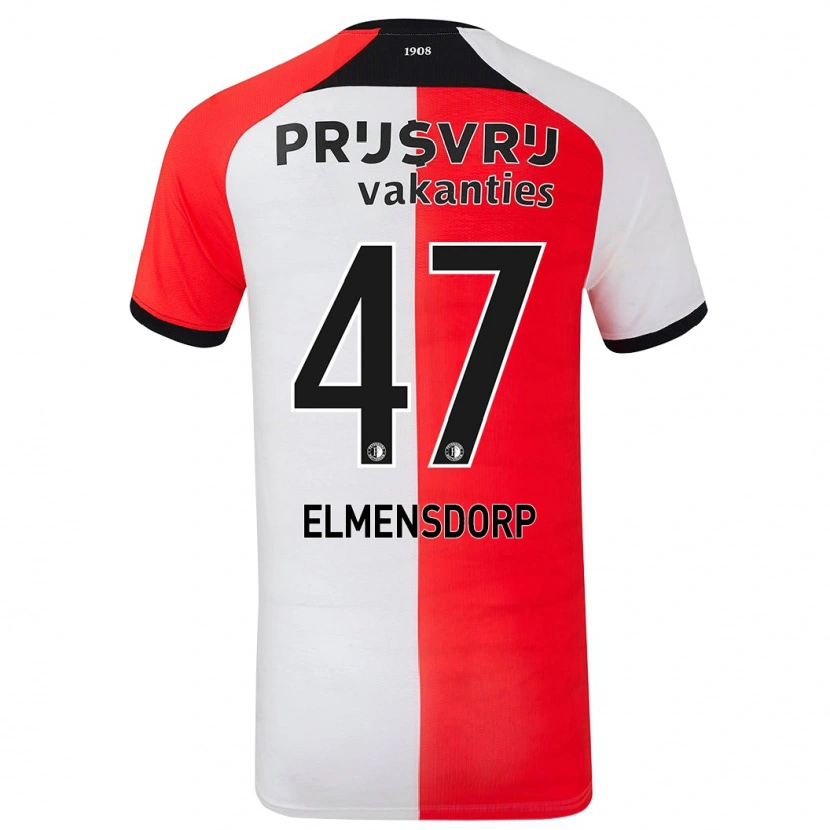 Danxen Hombre Camiseta Paris Elmensdorp #47 Rojo Blanco 1ª Equipación 2024/25 La Camisa
