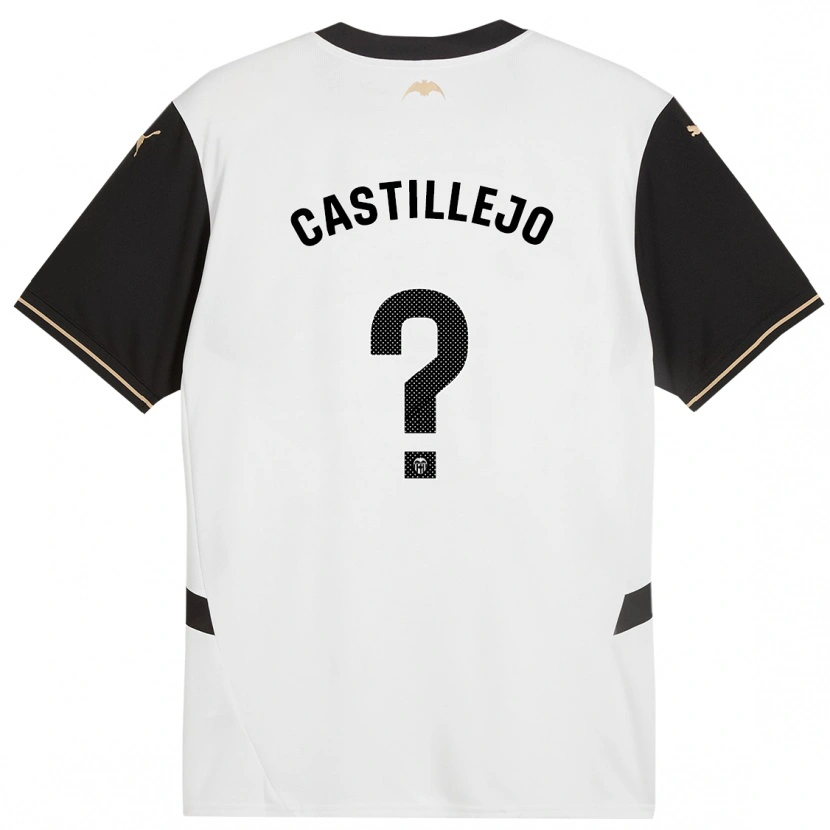 Danxen Hombre Camiseta Samu Castillejo #0 Blanco Negro 1ª Equipación 2024/25 La Camisa