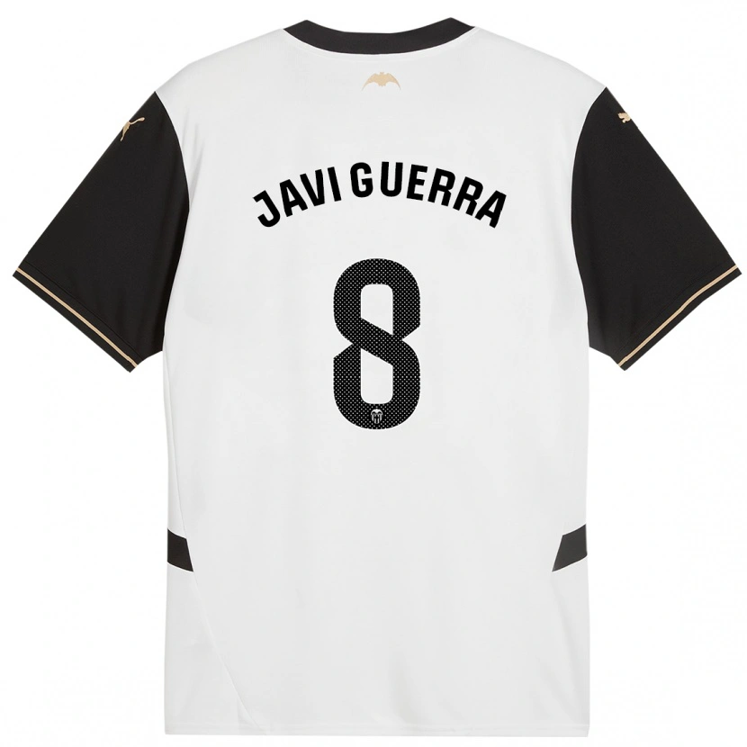 Danxen Hombre Camiseta Javi Guerra #8 Blanco Negro 1ª Equipación 2024/25 La Camisa