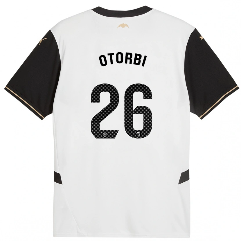 Danxen Hombre Camiseta David Otorbi #26 Blanco Negro 1ª Equipación 2024/25 La Camisa