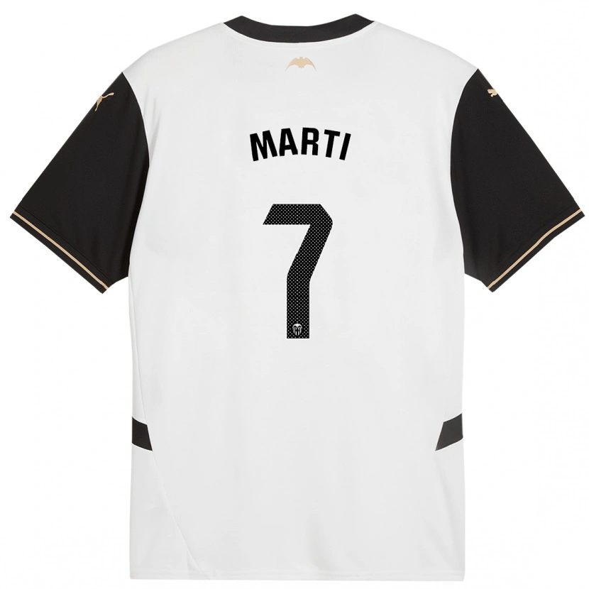 Danxen Hombre Camiseta Marina Martí #7 Blanco Negro 1ª Equipación 2024/25 La Camisa
