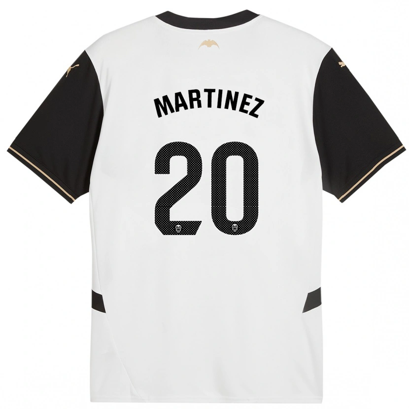 Danxen Hombre Camiseta Asun Martínez #20 Blanco Negro 1ª Equipación 2024/25 La Camisa