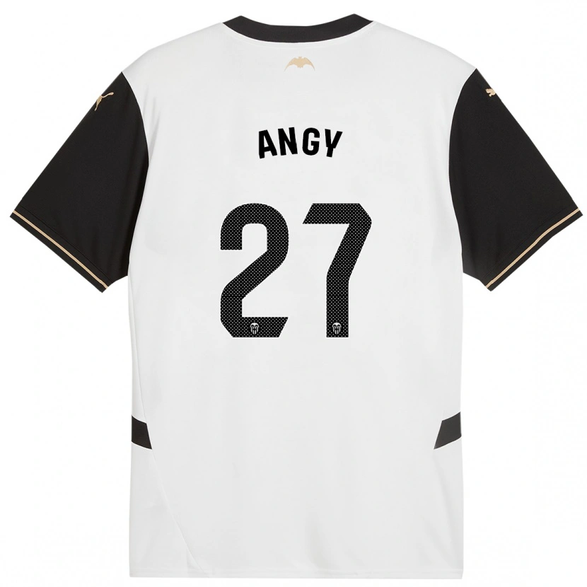 Danxen Hombre Camiseta Angy #27 Blanco Negro 1ª Equipación 2024/25 La Camisa