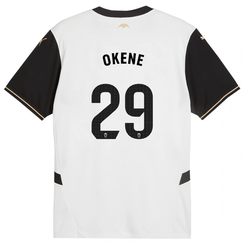 Danxen Hombre Camiseta Andrea Okene #29 Blanco Negro 1ª Equipación 2024/25 La Camisa