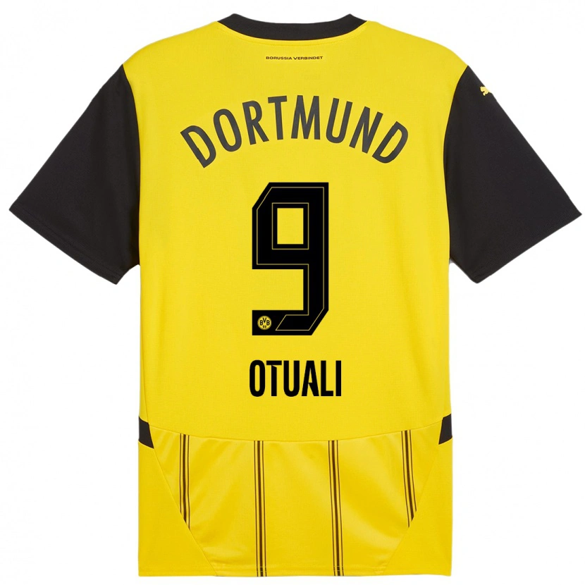 Danxen Hombre Camiseta Moses Otuali #9 Amarillo Negro 1ª Equipación 2024/25 La Camisa