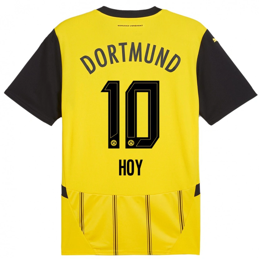 Danxen Hombre Camiseta Justin Hoy #10 Amarillo Negro 1ª Equipación 2024/25 La Camisa