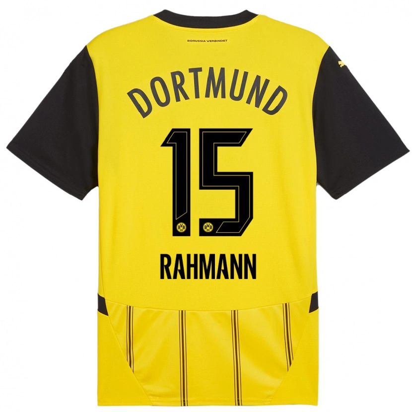 Danxen Hombre Camiseta Luke Rahmann #15 Amarillo Negro 1ª Equipación 2024/25 La Camisa
