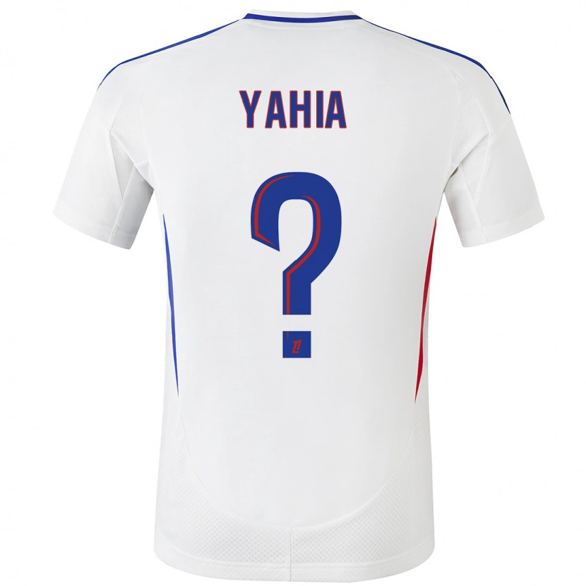 Danxen Hombre Camiseta Kelyan Yahia #0 Blanco Azul 1ª Equipación 2024/25 La Camisa