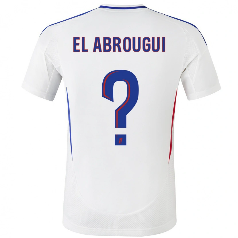 Danxen Hombre Camiseta Wassim El Abrougui #0 Blanco Azul 1ª Equipación 2024/25 La Camisa