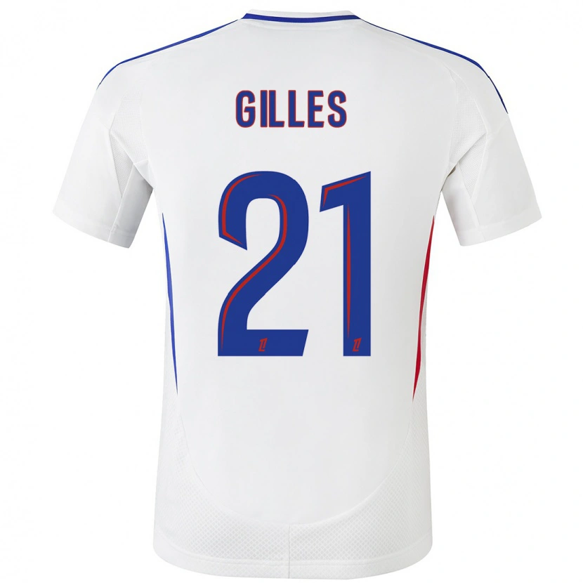 Danxen Hombre Camiseta Vanessa Gilles #21 Blanco Azul 1ª Equipación 2024/25 La Camisa