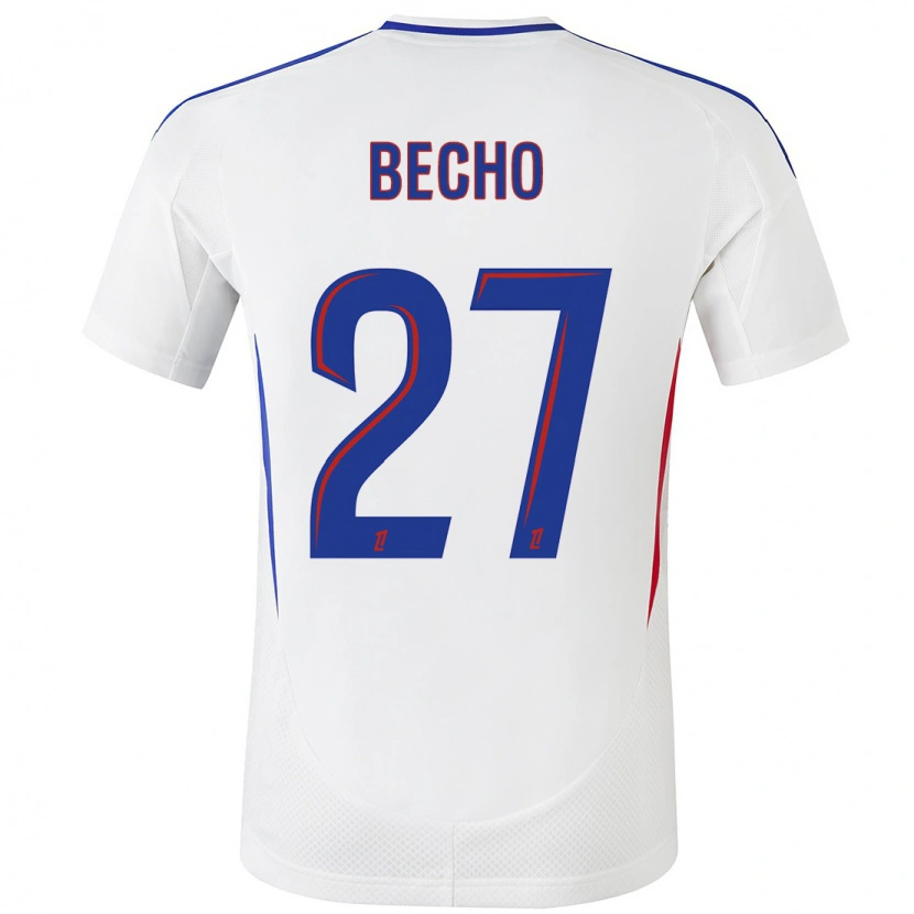 Danxen Hombre Camiseta Vicki Bècho #27 Blanco Azul 1ª Equipación 2024/25 La Camisa